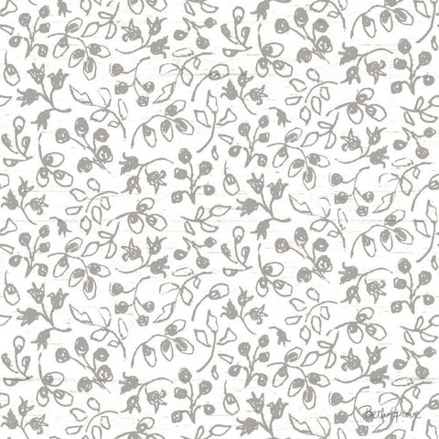 Farmhouse Cotton Pattern IIE Gold Ornate Wood Framed Art Print with Double Matting by Grove, Beth