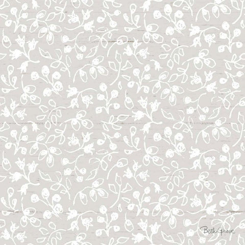 Farmhouse Cotton Pattern IIF White Modern Wood Framed Art Print by Grove, Beth