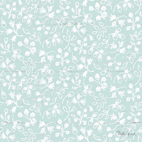 Farmhouse Cotton Pattern IIH White Modern Wood Framed Art Print by Grove, Beth