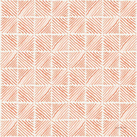 Floursack Nautical Pattern VIA White Modern Wood Framed Art Print with Double Matting by Nai, Danhui