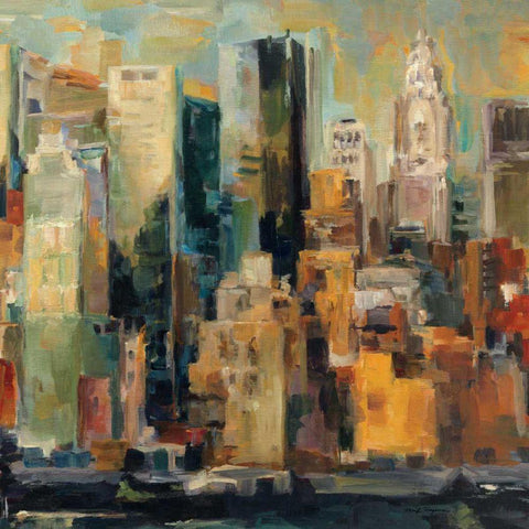 New York New York Black Modern Wood Framed Art Print by Hageman, Marilyn