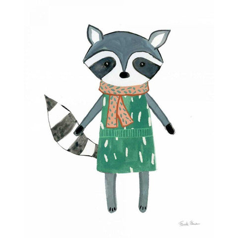 Neighborhood Pals II Black Modern Wood Framed Art Print by Zaman, Farida