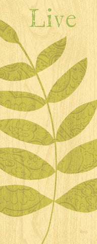 Nature Trio - Live White Modern Wood Framed Art Print with Double Matting by Charron, Veronique