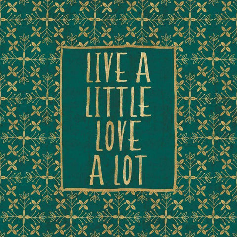 Live a Little Black Modern Wood Framed Art Print by Charron, Veronique