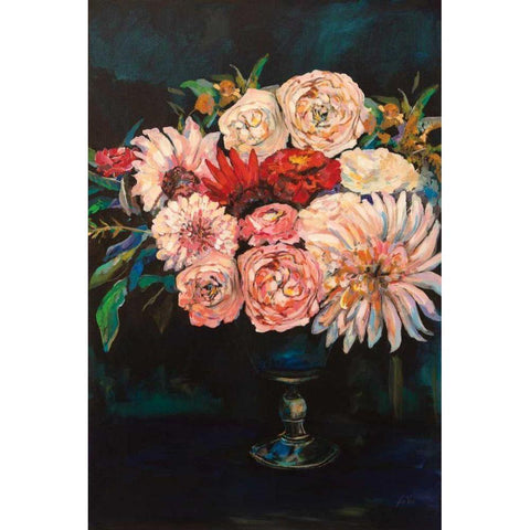 Newport Bouquet v2 Gold Ornate Wood Framed Art Print with Double Matting by Vertentes, Jeanette