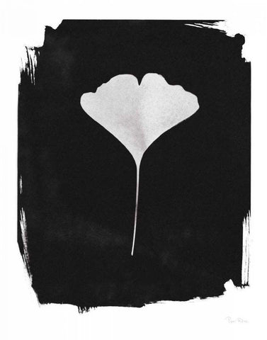 Nature by the Lake Gingko I Black White Modern Wood Framed Art Print with Double Matting by Rhue, Piper