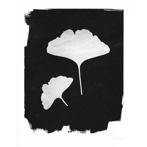 Nature by the Lake Gingko II Black Black Modern Wood Framed Art Print with Double Matting by Rhue, Piper