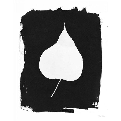 Nature by the Lake Leaves III Black White Modern Wood Framed Art Print by Rhue, Piper