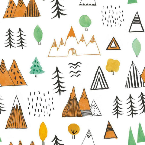 Neighborhood Pals Pattern IVB White Modern Wood Framed Art Print with Double Matting by Zaman, Farida