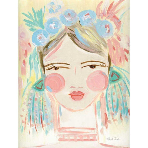 Fresh Face I Neutral White Modern Wood Framed Art Print by Zaman, Farida