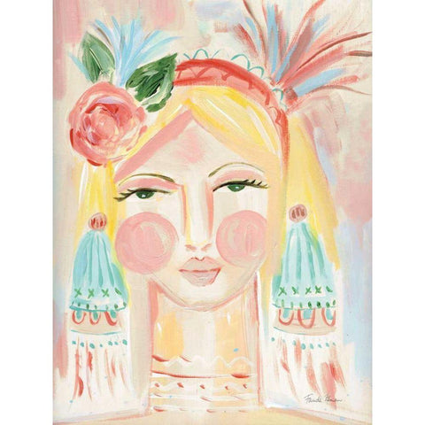 Fresh Face II Neutral White Modern Wood Framed Art Print by Zaman, Farida