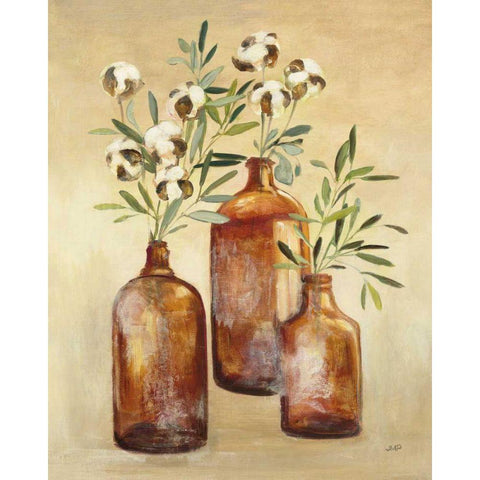 Cotton Still Life III White Modern Wood Framed Art Print by Purinton, Julia