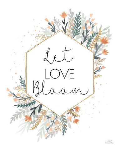 Spring Blooms VI White Modern Wood Framed Art Print with Double Matting by Marshall, Laura