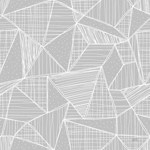 Spring Blooms Pattern XD White Modern Wood Framed Art Print with Double Matting by Marshall, Laura