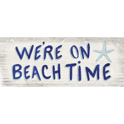 Beach Time VI White Modern Wood Framed Art Print by Wiens, James