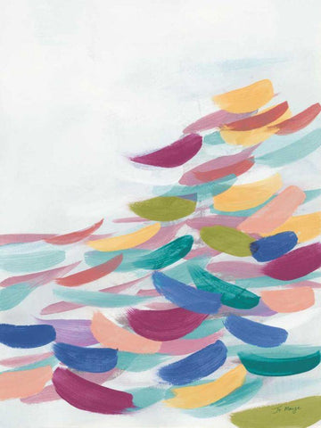 Drift Pastel White Modern Wood Framed Art Print with Double Matting by Maye, Jo