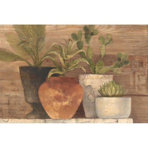 Desert Still Life Light Crop Black Modern Wood Framed Art Print with Double Matting by Hristova, Albena