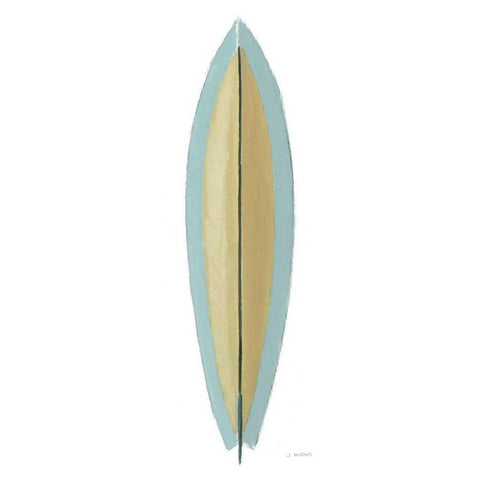 Beach Time Surfboard II Gold Ornate Wood Framed Art Print with Double Matting by Wiens, James