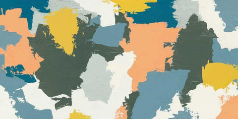 Happy III Green White Modern Wood Framed Art Print with Double Matting by Hershey, Moira