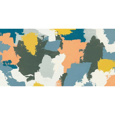 Happy III Green White Modern Wood Framed Art Print by Hershey, Moira