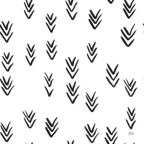 Scandy Baby Pattern VIIA Black Modern Wood Framed Art Print with Double Matting by Averinos, Melissa