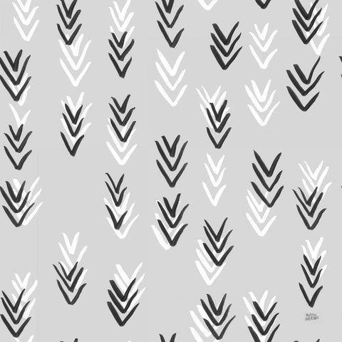 Scandy Baby Pattern VIIC Black Ornate Wood Framed Art Print with Double Matting by Averinos, Melissa