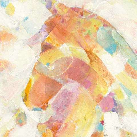 Kaleidoscope Horse II Black Ornate Wood Framed Art Print with Double Matting by Hristova, Albena