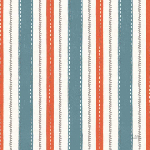 Seaside Village Pattern IXA White Modern Wood Framed Art Print by Marshall, Laura