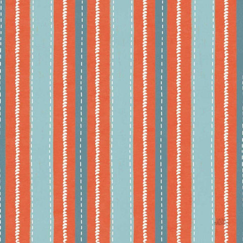 Seaside Village Pattern IXB Black Modern Wood Framed Art Print with Double Matting by Marshall, Laura
