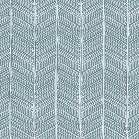 Seaside Village Pattern XIIB White Modern Wood Framed Art Print with Double Matting by Marshall, Laura