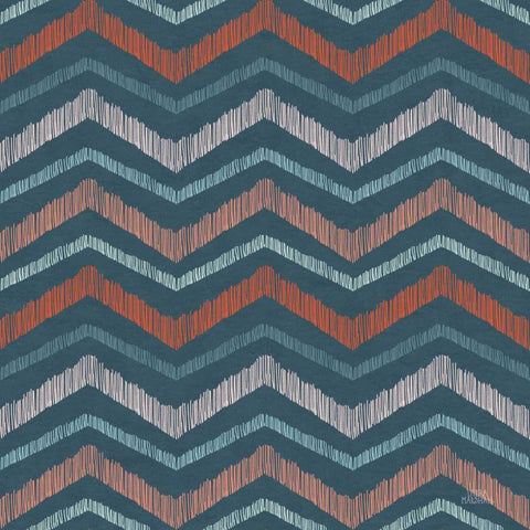 Seaside Village Pattern XIIIB Black Modern Wood Framed Art Print by Marshall, Laura