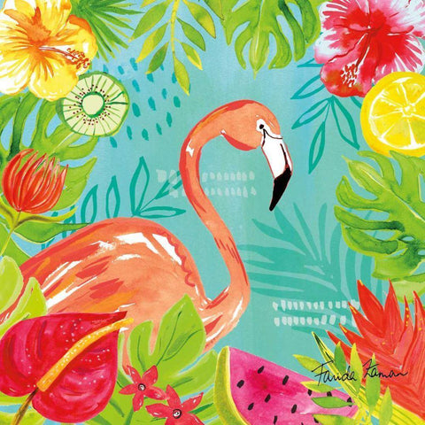 Tutti Frutti IV Black Modern Wood Framed Art Print by Zaman, Farida