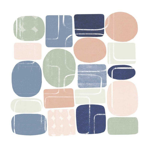 Beans II Pastel White Modern Wood Framed Art Print by Wild Apple Portfolio