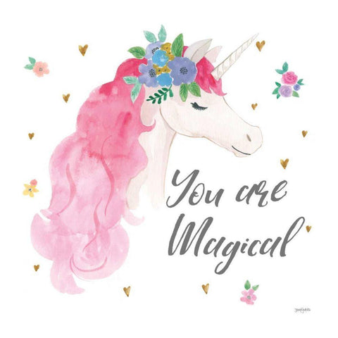 Magical Friends III You are Magical White Modern Wood Framed Art Print by Jackson, Jenaya