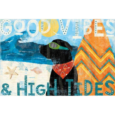 Good Vibes II White Modern Wood Framed Art Print by Charron, Veronique