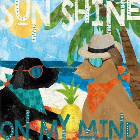 Good Vibes III Gold Ornate Wood Framed Art Print with Double Matting by Charron, Veronique