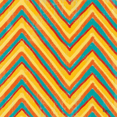 Good Vibes Pattern II Black Ornate Wood Framed Art Print with Double Matting by Charron, Veronique