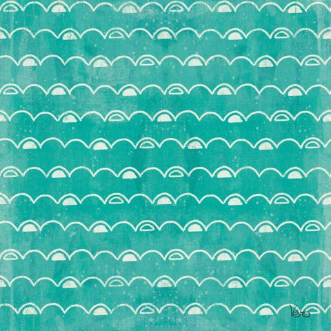 Good Vibes Pattern VIA Black Ornate Wood Framed Art Print with Double Matting by Charron, Veronique