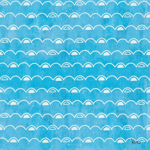 Good Vibes Pattern VIB Black Ornate Wood Framed Art Print with Double Matting by Charron, Veronique