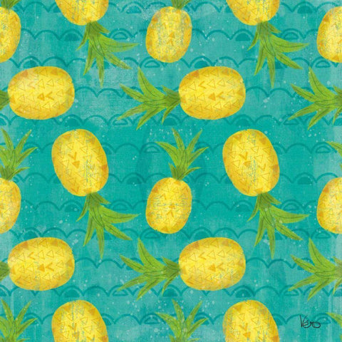 Good Vibes Pattern VIIB Gold Ornate Wood Framed Art Print with Double Matting by Charron, Veronique