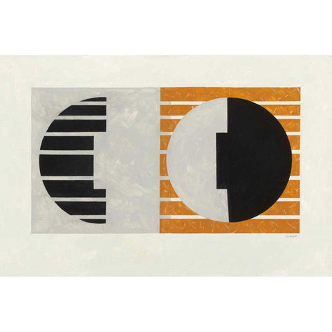 Latitude White Modern Wood Framed Art Print by Schick, Mike