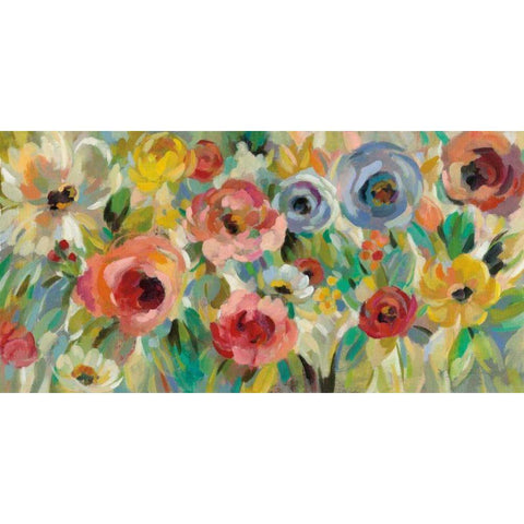 Vivid Coral Floral I Gold Ornate Wood Framed Art Print with Double Matting by Vassileva, Silvia