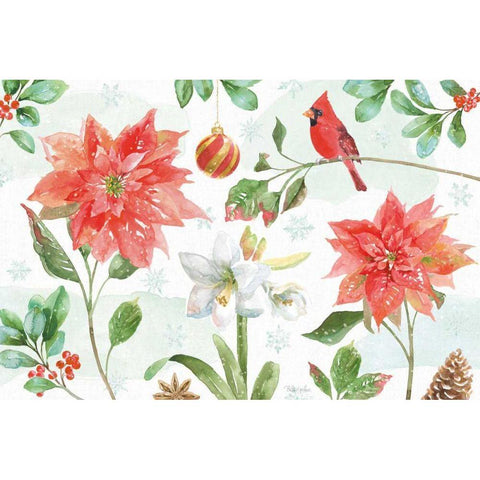 Holiday Flora IV White Modern Wood Framed Art Print by Grove, Beth