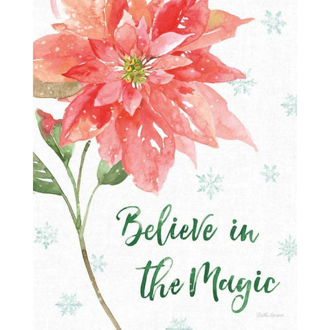 Holiday Flora V White Modern Wood Framed Art Print by Grove, Beth