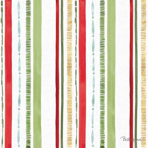 Holiday Flora Pattern IV White Modern Wood Framed Art Print with Double Matting by Grove, Beth