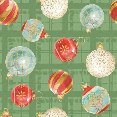 Holiday Flora Pattern VIB White Modern Wood Framed Art Print with Double Matting by Grove, Beth