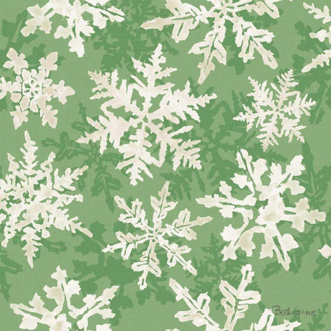 Holiday Flora Pattern VIIB Black Ornate Wood Framed Art Print with Double Matting by Grove, Beth