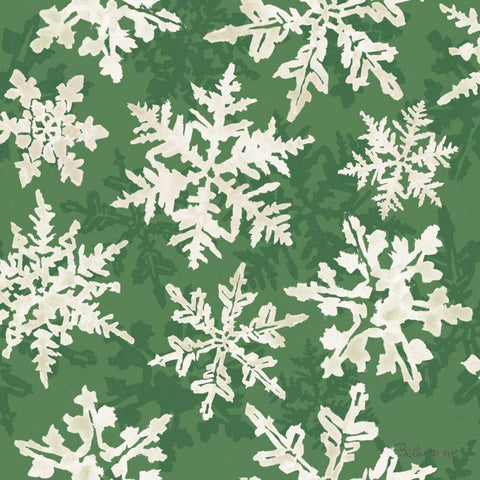 Holiday Flora Pattern VIIC Black Ornate Wood Framed Art Print with Double Matting by Grove, Beth