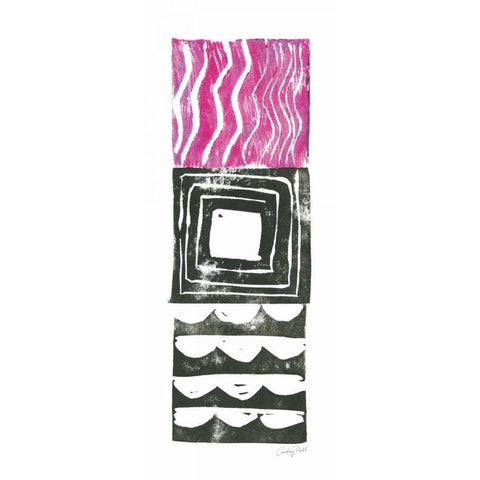 Block Print IV Black Modern Wood Framed Art Print by Prahl, Courtney