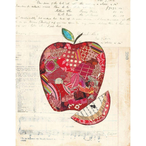 Apple White Modern Wood Framed Art Print by Prahl, Courtney